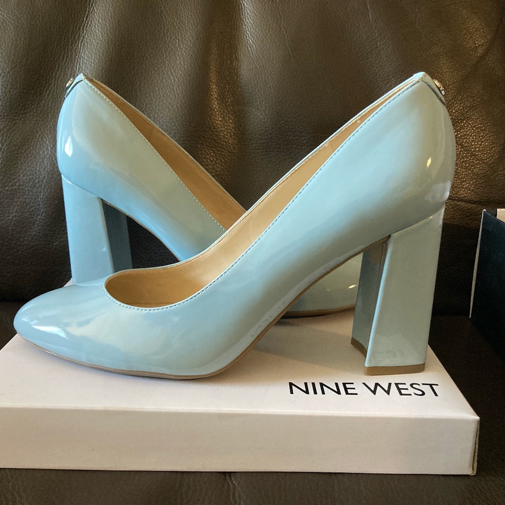 Nine West "Arya" Heels - Blue Bird Patent - Size 11